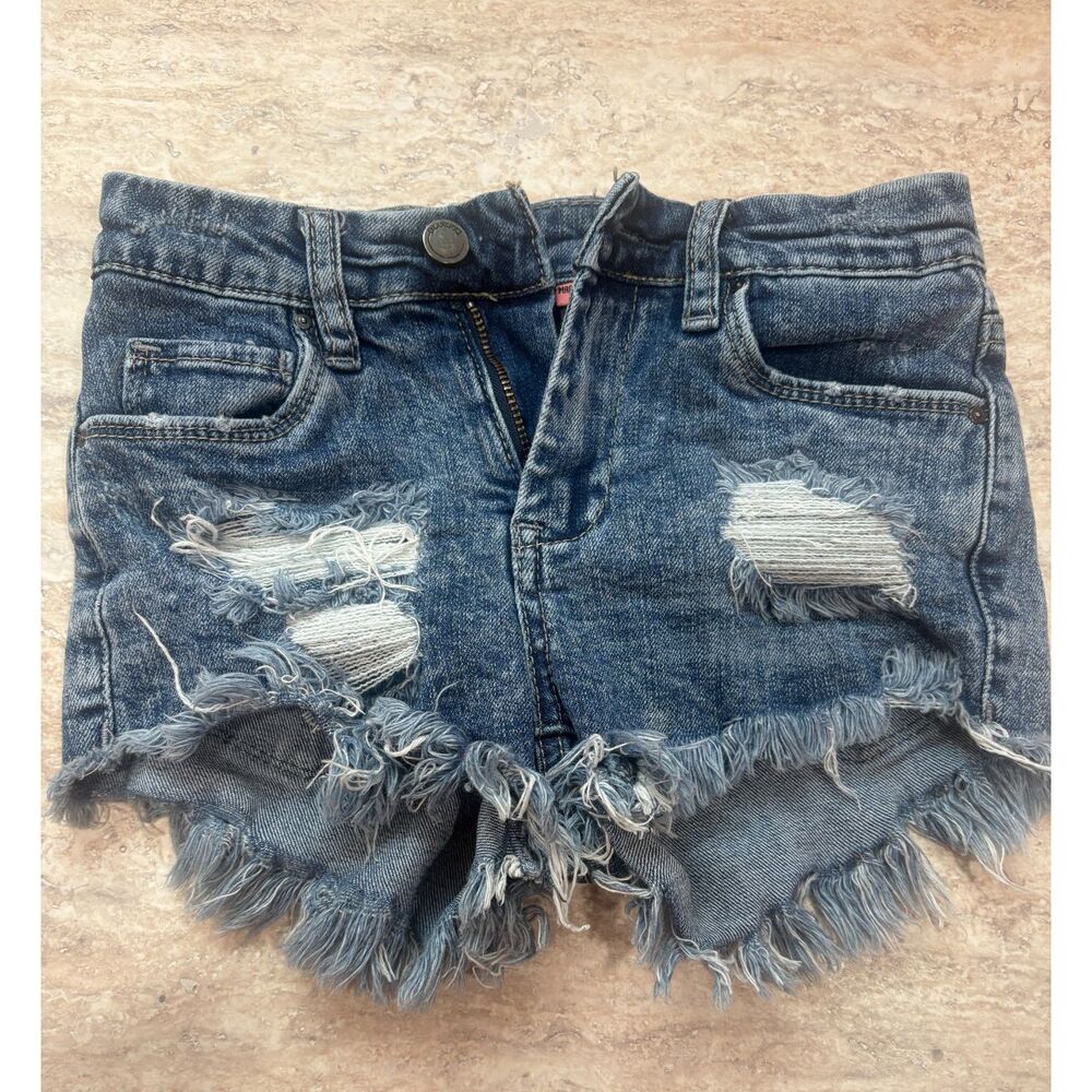 BLANKNYC girls' distressed cutoff denim shorts